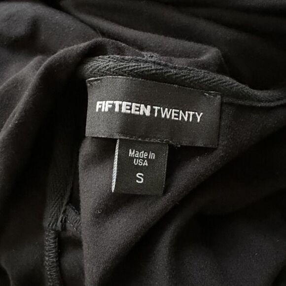 Revolve Fifteen Twenty Long Hooded Open Duster Cardigan Black S - Picture 10 of 10